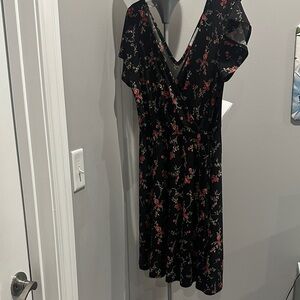 Floral Black Dress